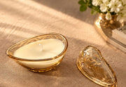 Golden sparrow glass candle — image 2