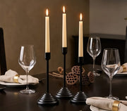 Zenith trio matte black candle holder set — image 1