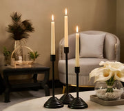 Zenith trio matte black candle holder set — image 3